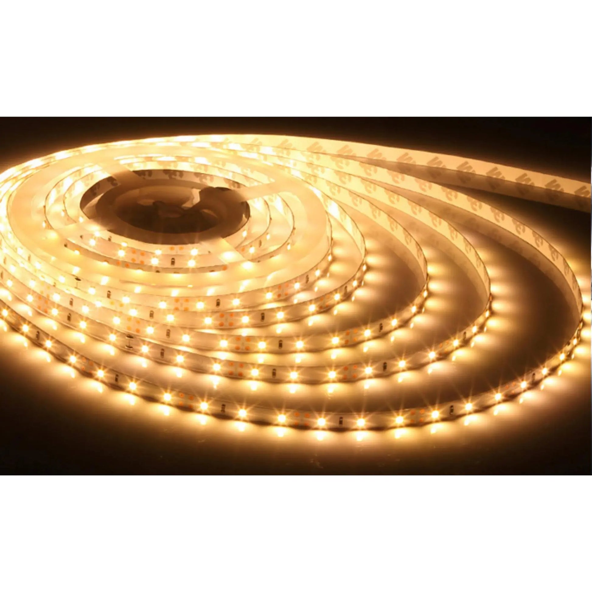 Stairs glowing with 6.5ft motion activated LED strip lighting