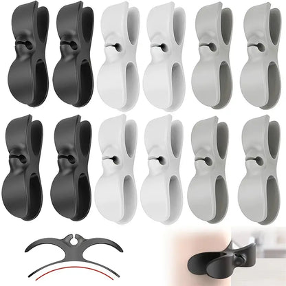 12pcs strong adhesive cord organizers arranged on counter