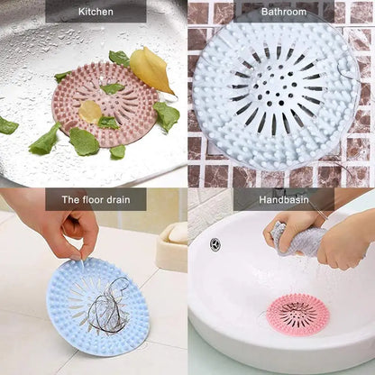 5pcs Durable Silicone Hair Catcher for Drains