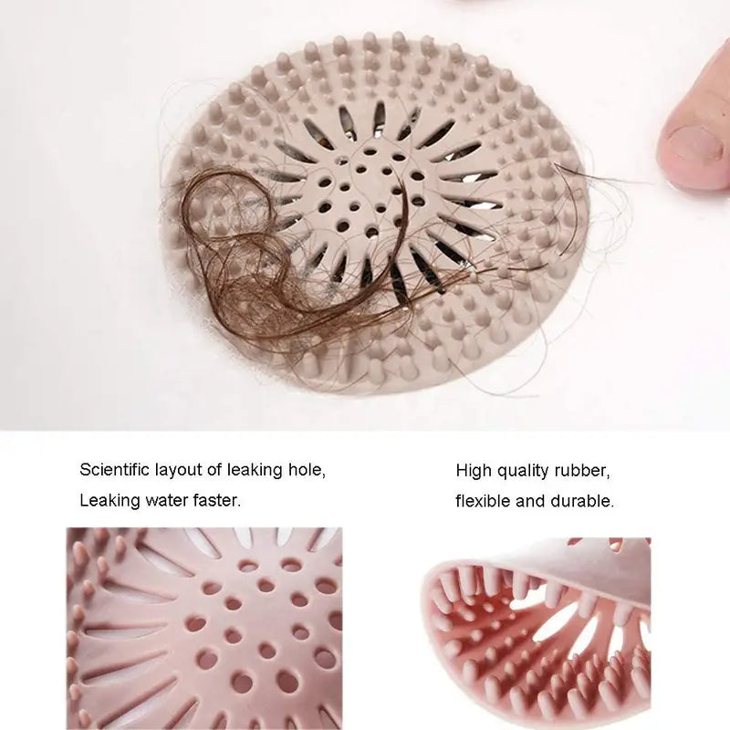 5pcs Durable Silicone Hair Catcher for Drains