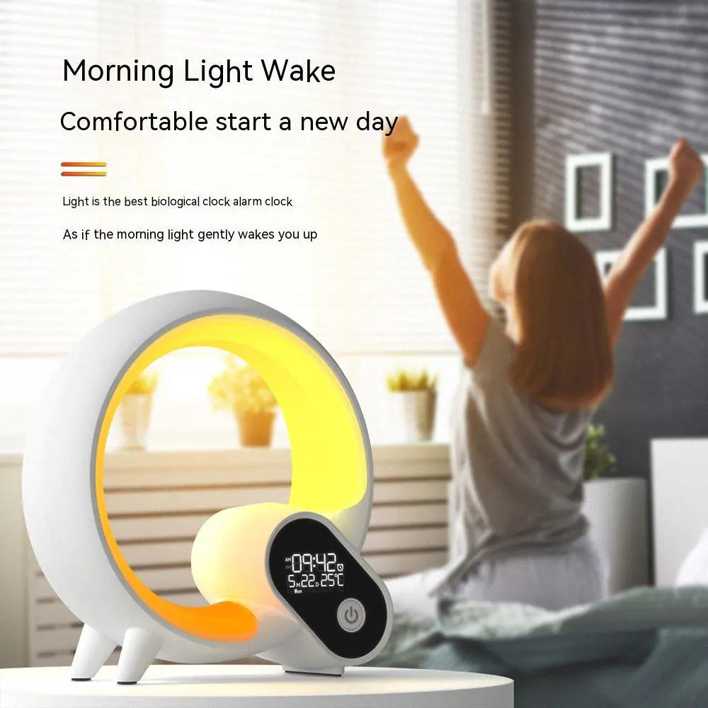 Sunrise alarm clock with bluetooth audio