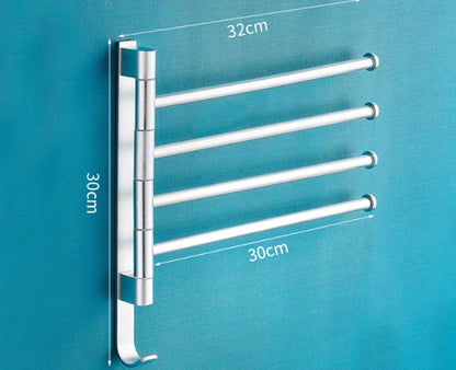 Rotatable Space Aluminum Towel Rack for Bathroom