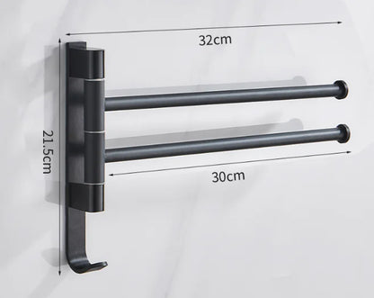 Rotatable Space Aluminum Towel Rack for Bathroom