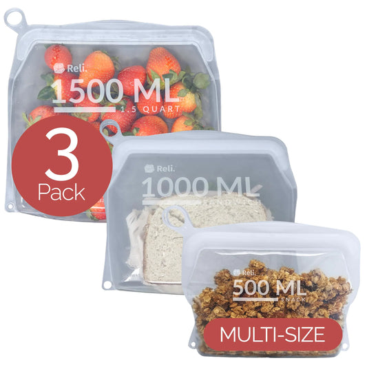 Reusable Silicone Bags  | Silicone Bags for Food Storage | Reusable Food Storage Bags