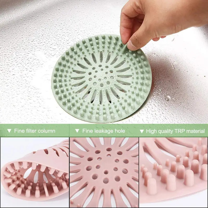 5pcs Durable Silicone Hair Catcher for Drains