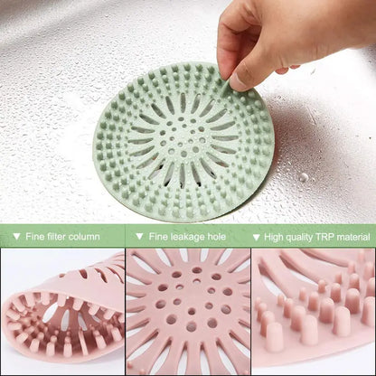 5pcs Durable Silicone Hair Catcher for Drains